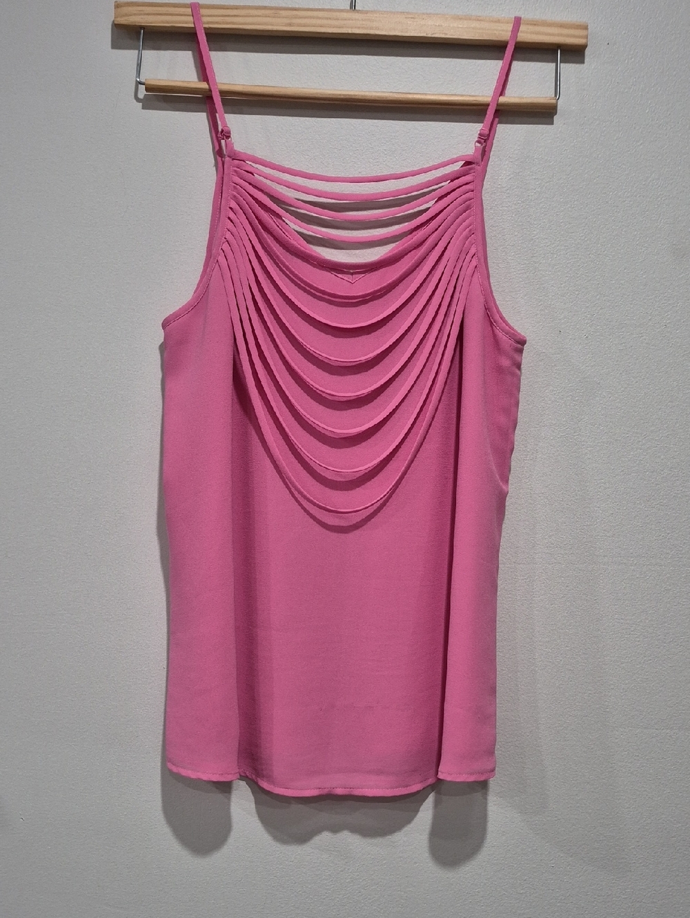 Naked Zebra Pink Ladder-Back Spaghetti Strap Camisole